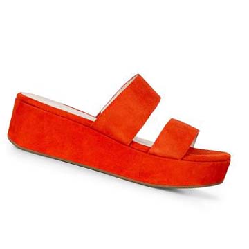 Women's Ecco Elevate Plateau Sandals Red | SG 168QMA